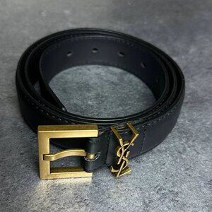 Brand New YSL Women's Black Belt - 85cm
